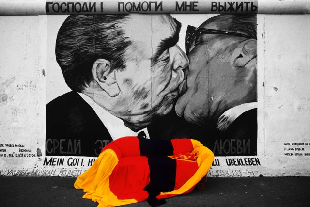 Der Bruderkuß, East Side Gallery in Berlin, 20. Oktober 1991