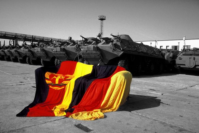 NVA Panzerverschrottung bei Rockensußra, Thüringen, 17. September 1992
