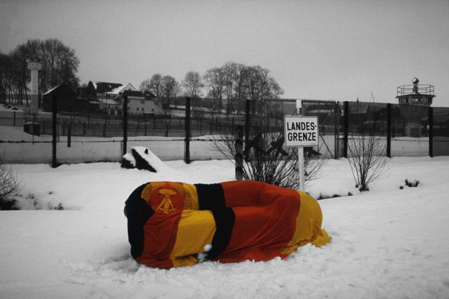 Deutsch-deutsches Museum Mödlareuth im Vogtland, Thüringen, 18. Februar 1996