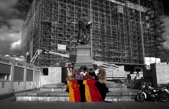 Martin Luther Denkmal in Dresden, Sachsen, 13. Oktober 1999