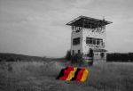 Ehemalige Grenzübergangsstelle bei Henneberg, Thüringen, 06. Juli 2000