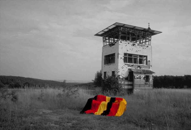 Ehemalige Grenzübergangsstelle bei Henneberg, Thüringen, 06. Juli 2000