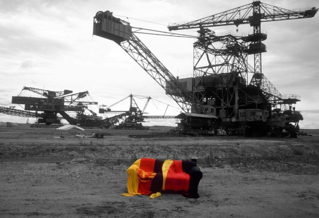 'Ferropolis' bei Gräfenhainichen, Sachsen-Anhalt, 10. Juli 2000