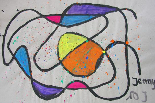 Kinderbild „Abstraktes”, gemalt von: Jenny (10 Jahre)