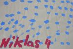 Kinderbild „Punkte und Linien”, gemalt von: Niklas (4 Jahre)