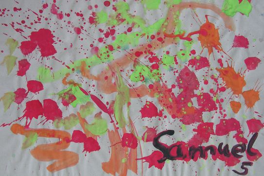 Kinderbild „Jüngste Knstlerinnen und Künstler”, gemalt von: Samuel (5 Jahre)