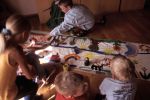 Kindermalen im Rahmen des Sommer-Kultur-Wochenendes in der Matthäuskirche in Backnang, Juli 2005