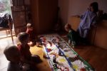 Kindermalen im Rahmen des Sommer-Kultur-Wochenendes in der Matthäuskirche in Backnang, Juli 2005
