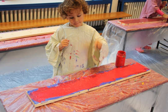 Kindermalen in den Kindertagesstätten der katholischen Pfarrgemeinde Köln MauNieWei, Oktober 2011