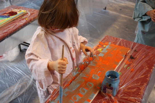 Kindermalen in den Kindertagesstätten der katholischen Pfarrgemeinde Köln MauNieWei, Oktober 2011