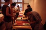 Workshop Fahnenmalen, Evangelisches Gemeindezentrum St. Johannis Weinheim/Bergstra&szlig;e, 22. Juli 2006