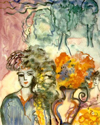 „Marktplatz”, Aquarell 73x97cm, 1984