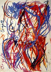 „Orgia”, Pastellkreide 42x60cm, 1988