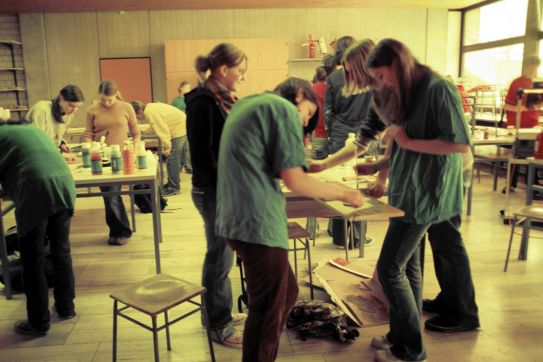 Workshop „Seelenbretter®-Malen”, Rupert-Ness-Gymnasium Ottobeuren, März 2006