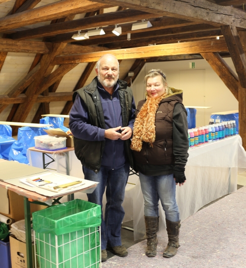 Workshop „Seelenbretter®-Malen” im Fränkischen Freilandmuseum des Bezirks Mittelfranken, Bad Windsheim, im November 2013